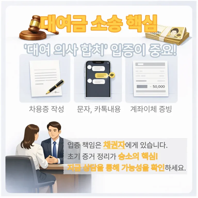 광주 대여금 소송 변호사가 알려주는 핵심 쟁점 7가지 | 2025년